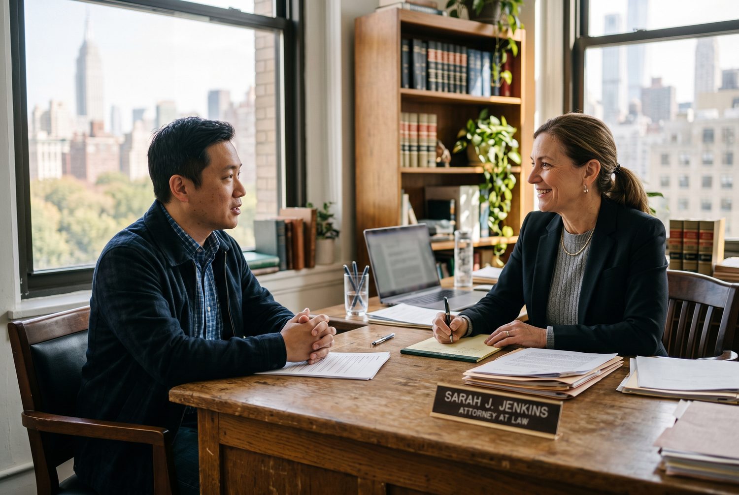 A consultation at the firm